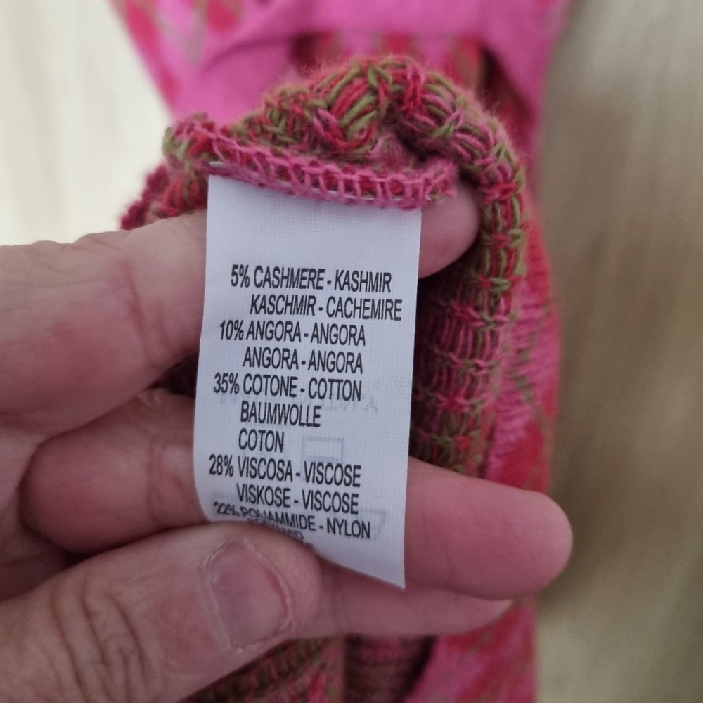 Avoca argyle print wool blend knit dress Size 4 uk 14Button/tie Fastening new - Picture 3 of 4